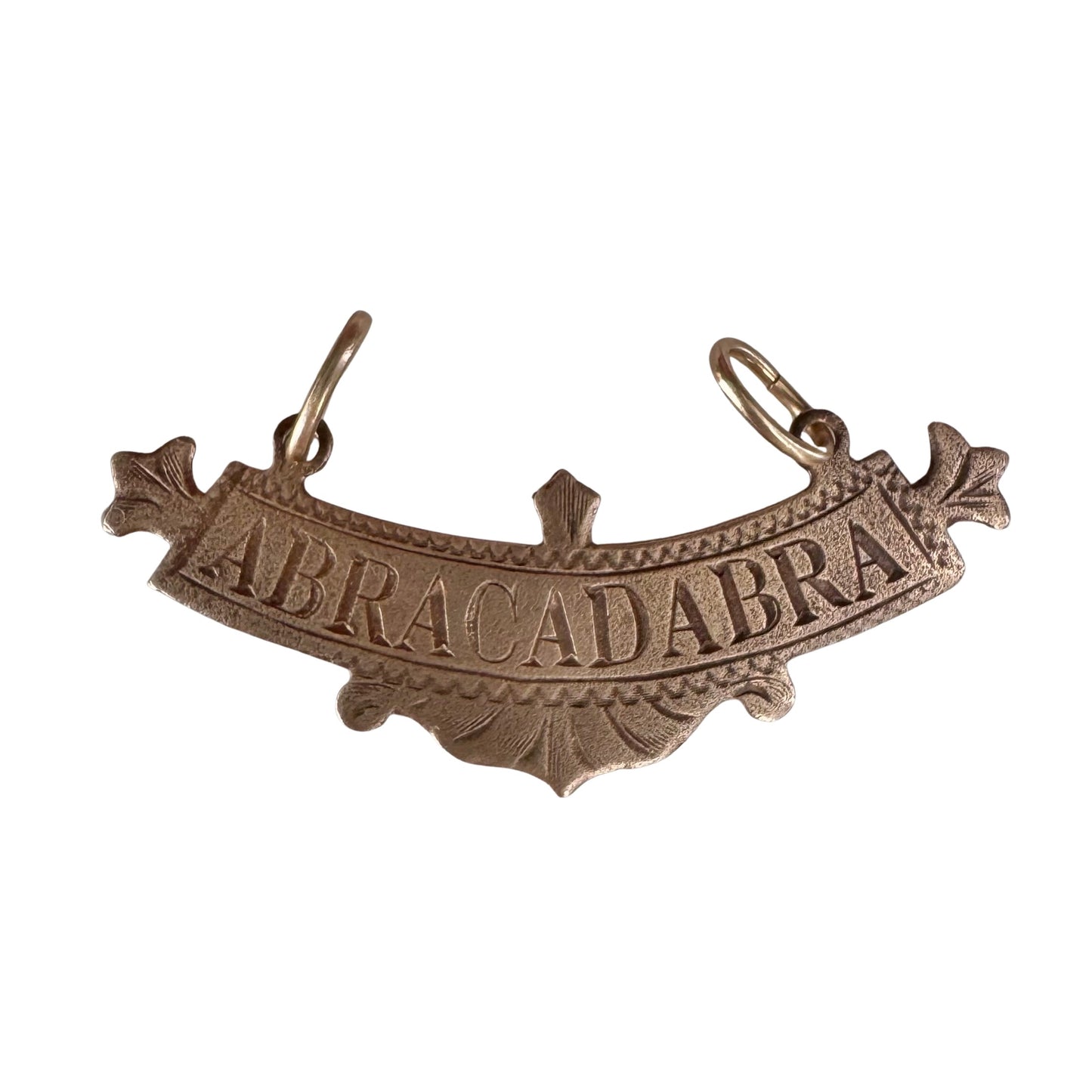 N E W // abracadabra / 10k rosy gold abracadabra / a pendant