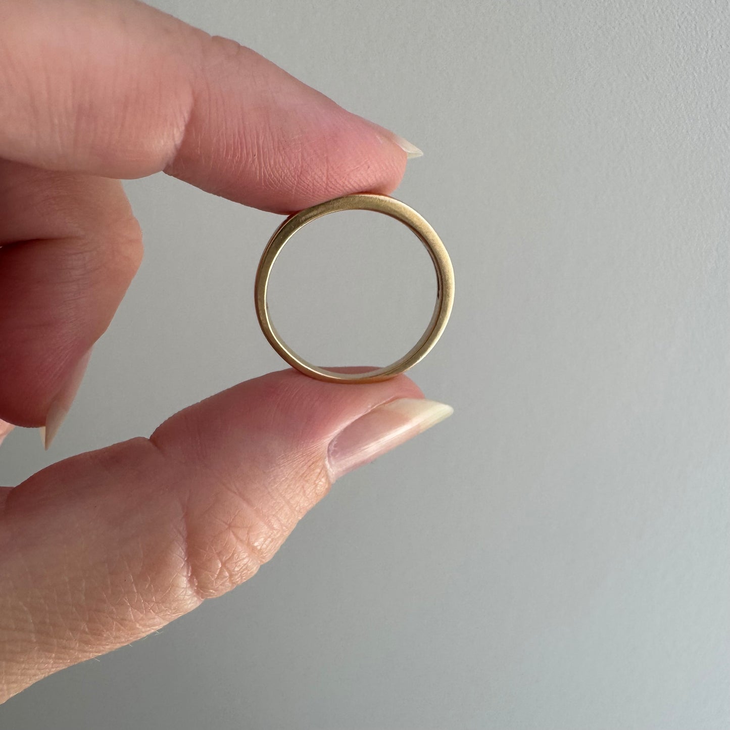 V I N T A G E // sparkle geometry / 14k yellow gold and channel set baguette diamond half eternity band / size 5.75