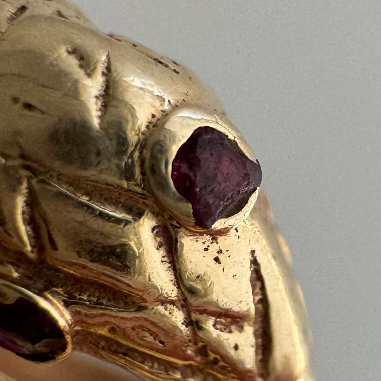 V I N T A G E // slithering friend / 14k gold and tourmaline snake ring / size 5.5