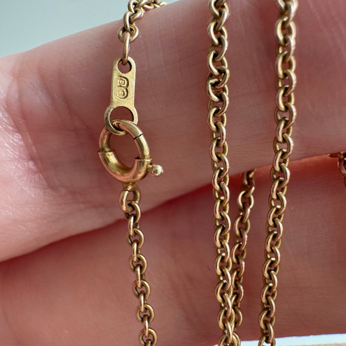 V I N T A G E // dainty cable / 10k rosy gold dainty cable chain necklace / 18.25", 2.4g