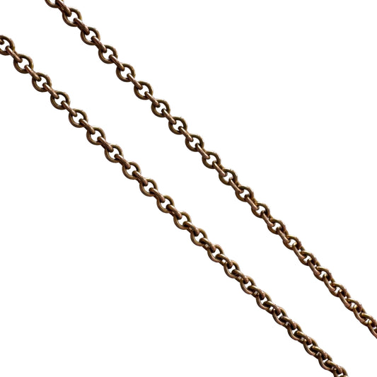 V I N T A G E // dainty cable / 10k rosy gold dainty cable chain necklace / 18.25", 2.4g