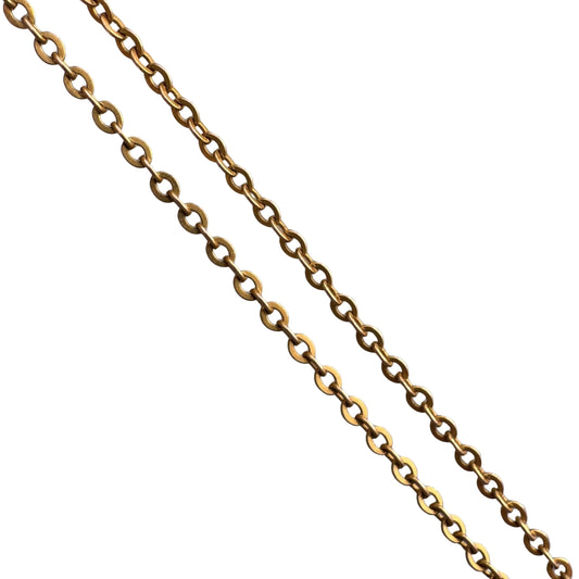 V I N T A G E // classic cable / 10k yellow gold 1.5mm dainty cable link chain / 18.25", 1.5g