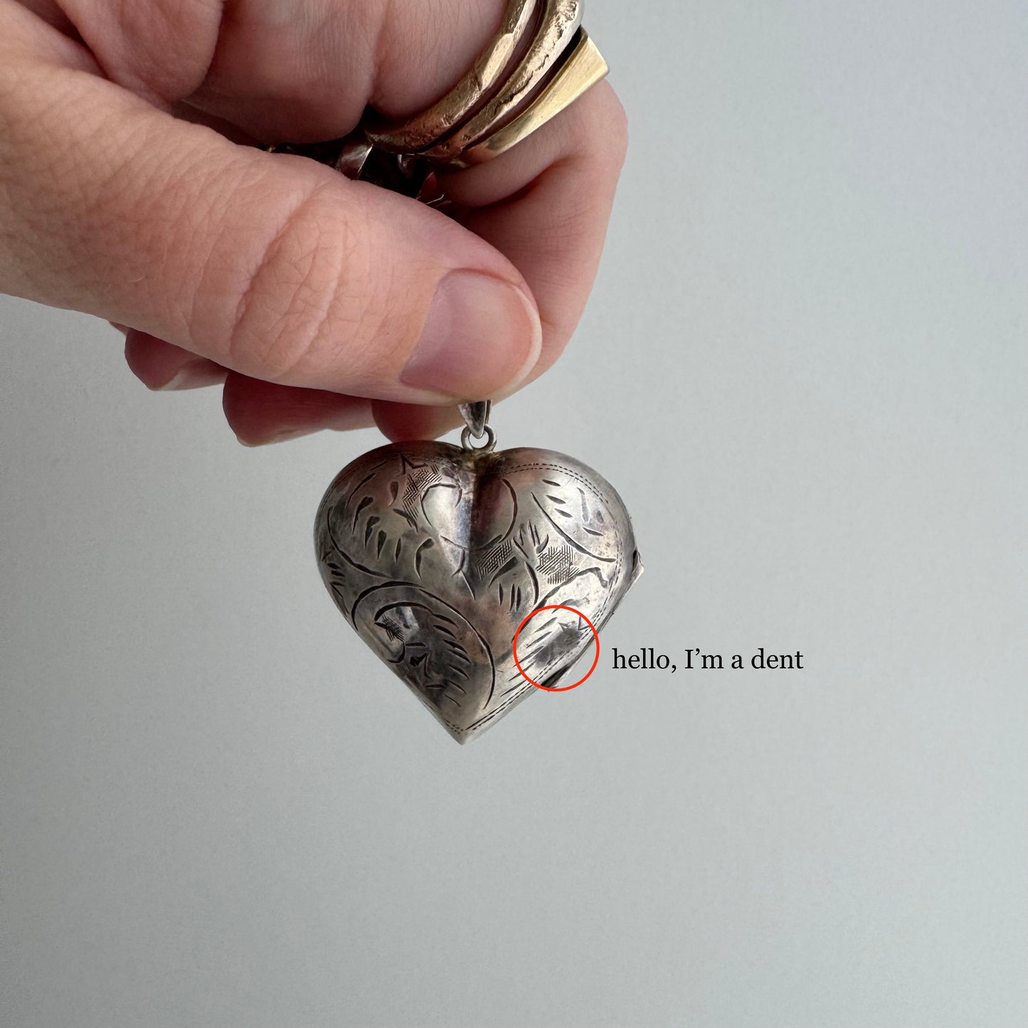 48 hour pricing // early access discounted price / sterling silver very puffy large heart locket compartment