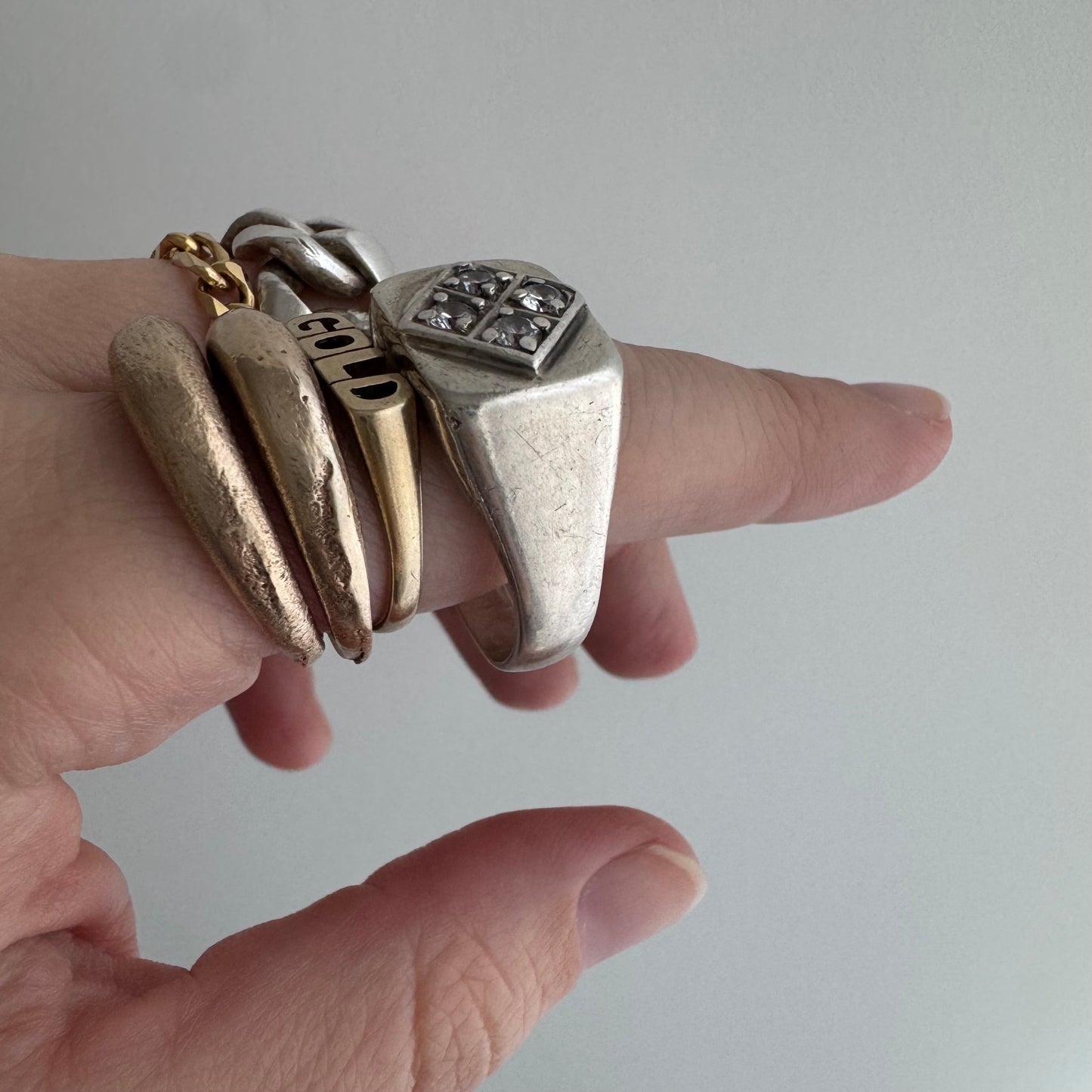 48 hour pricing // early access discounted price / sterling silver and glass stone signet ring / size 11.5+