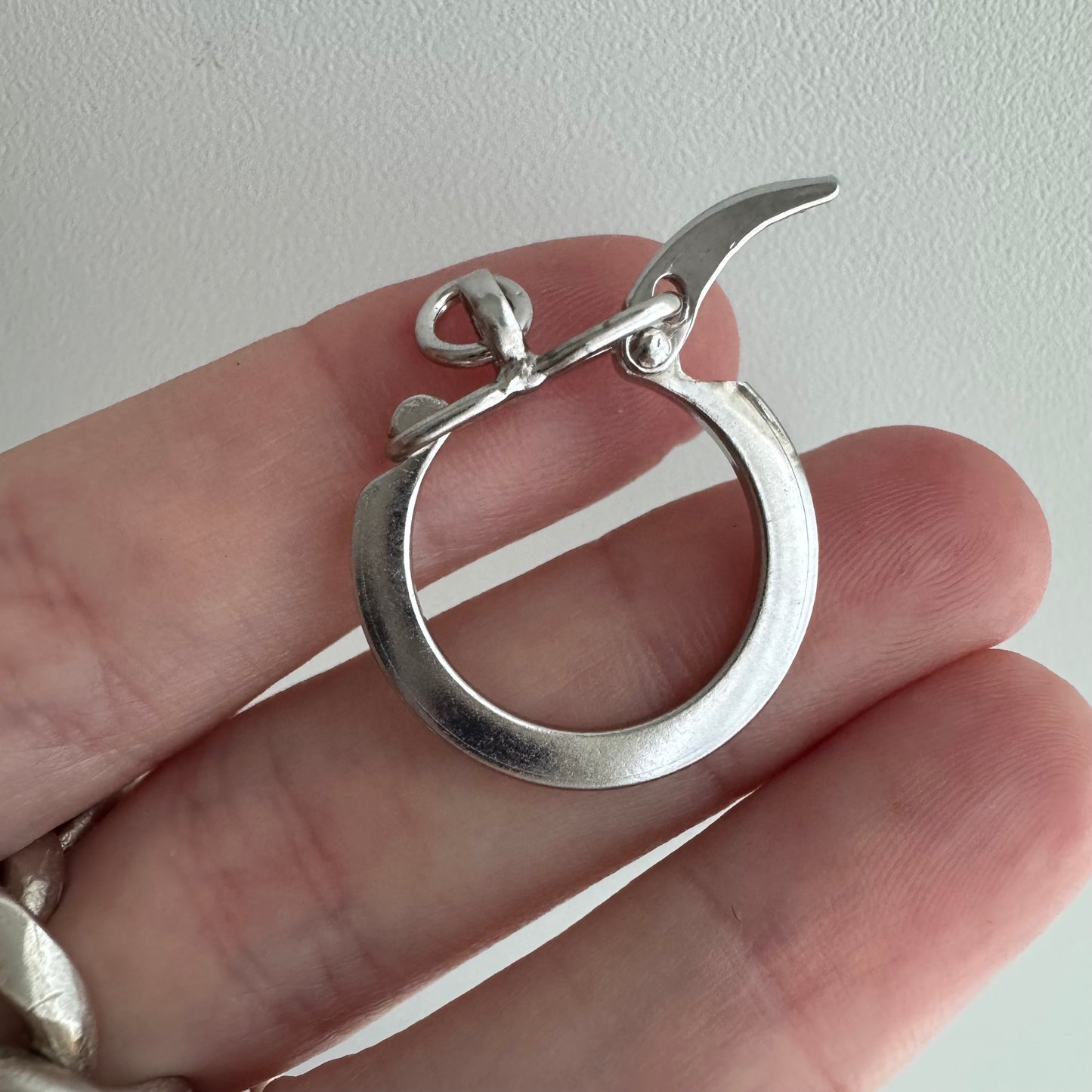 48 hour pricing // early access discounted price / vintage sterling silver + rhodium plating carabiner charm holder clasp