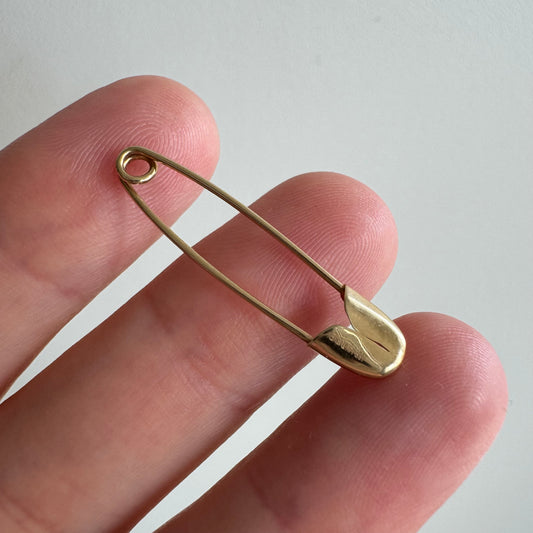 RESERVED P R E - L O V E D // hold it together / 14k yellow gold safety pin possibilities