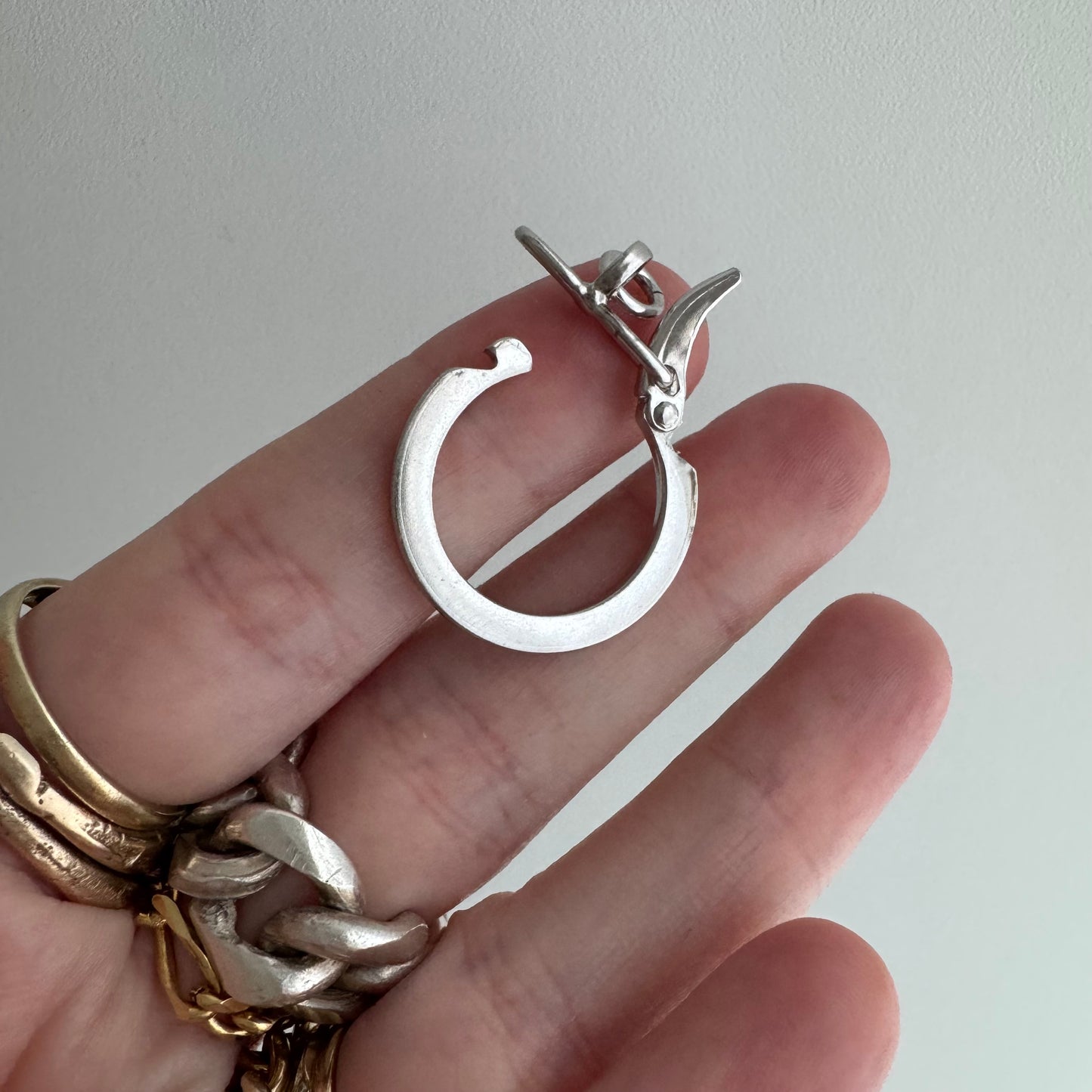 48 hour pricing // early access discounted price / vintage sterling silver + rhodium plating carabiner charm holder clasp