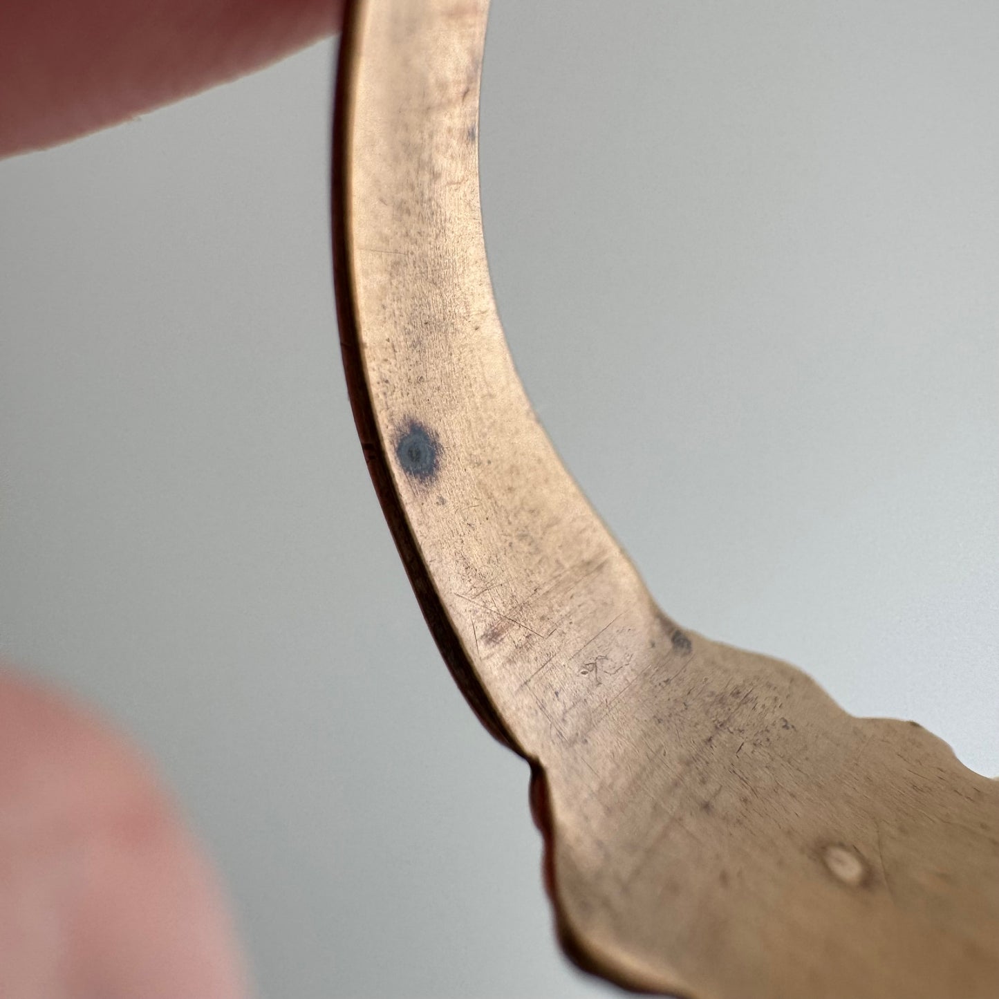 rehabbed A N T I Q U E // 9k rose gold starburst trilogy signet band with turquoise and rose cut diamond / size 9.25