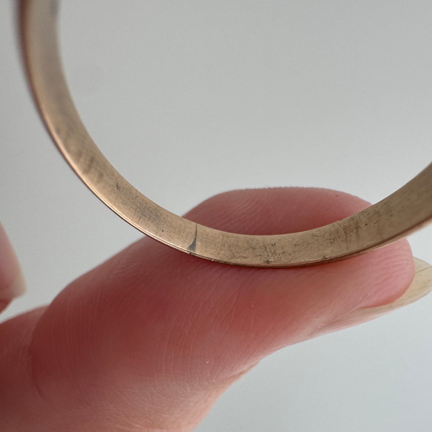 rehabbed A N T I Q U E // 9k rose gold starburst trilogy signet band with turquoise and rose cut diamond / size 9.25