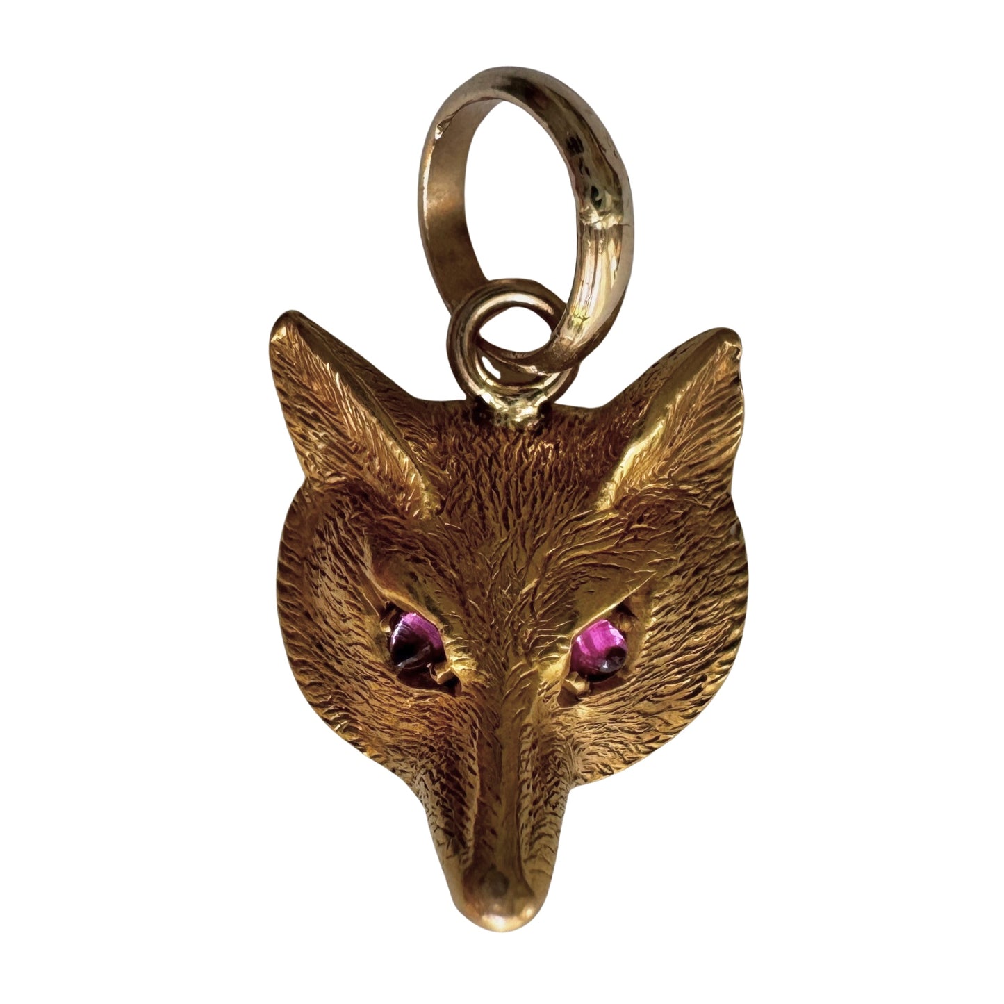 reimagined A N T I Q U E // foxy friend / 9k rosy yellow gold fox / pin conversion pendant