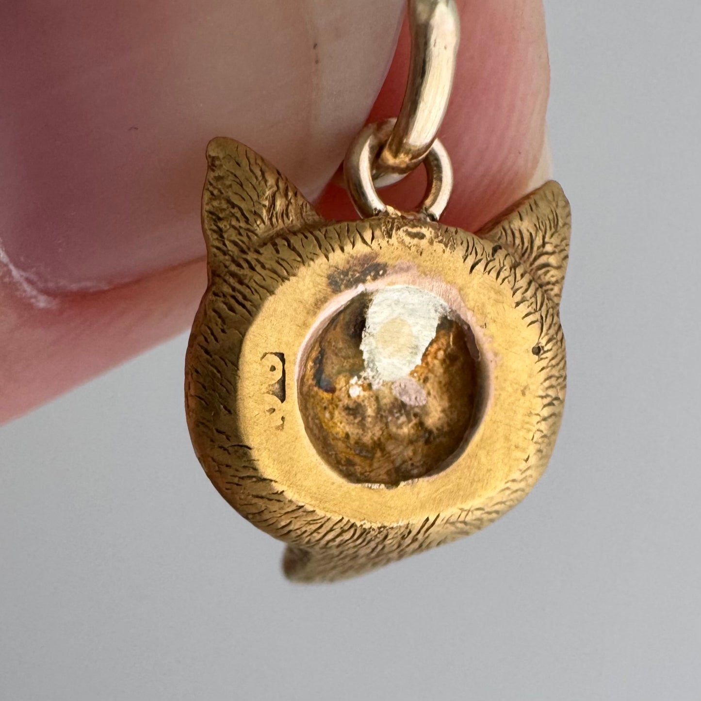 reimagined A N T I Q U E // foxy friend / 9k rosy yellow gold fox / pin conversion pendant
