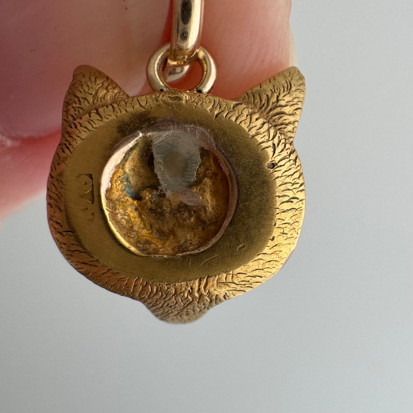 reimagined A N T I Q U E // foxy friend / 9k rosy yellow gold fox / pin conversion pendant