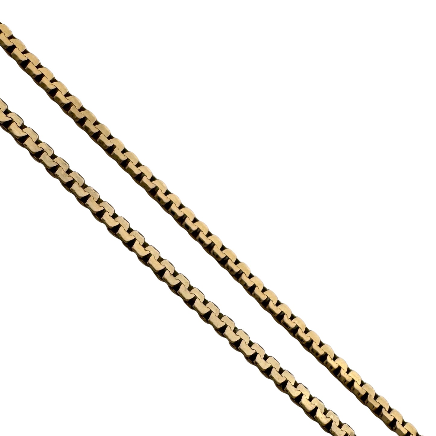 V I N T A G E // zip it up / 14k yellow gold flat zipper link chain  / 17", 2.9g
