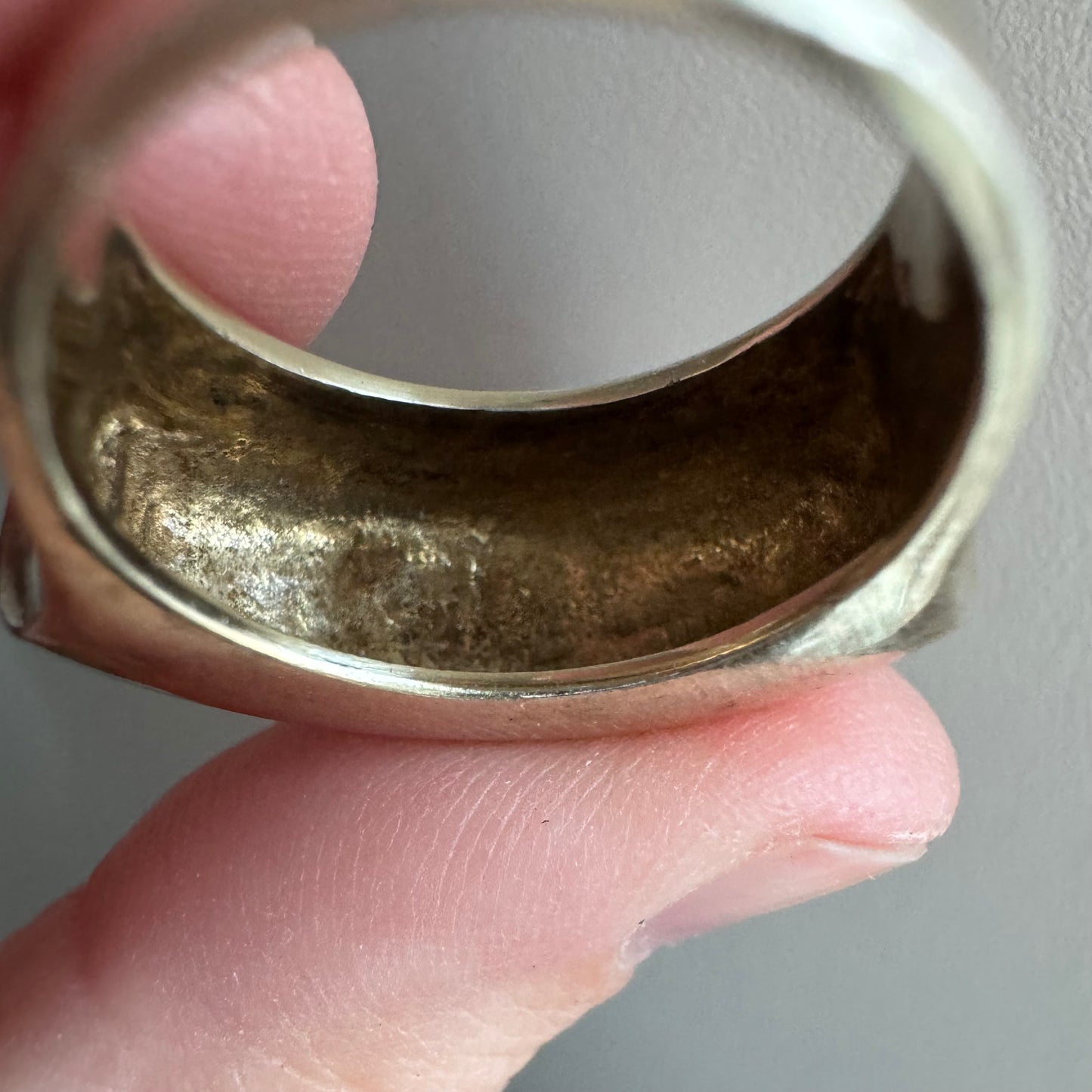 V I N T A G E // the great arch of Fingertown / fading gold over sterling silver domed arch ring / size 6.25