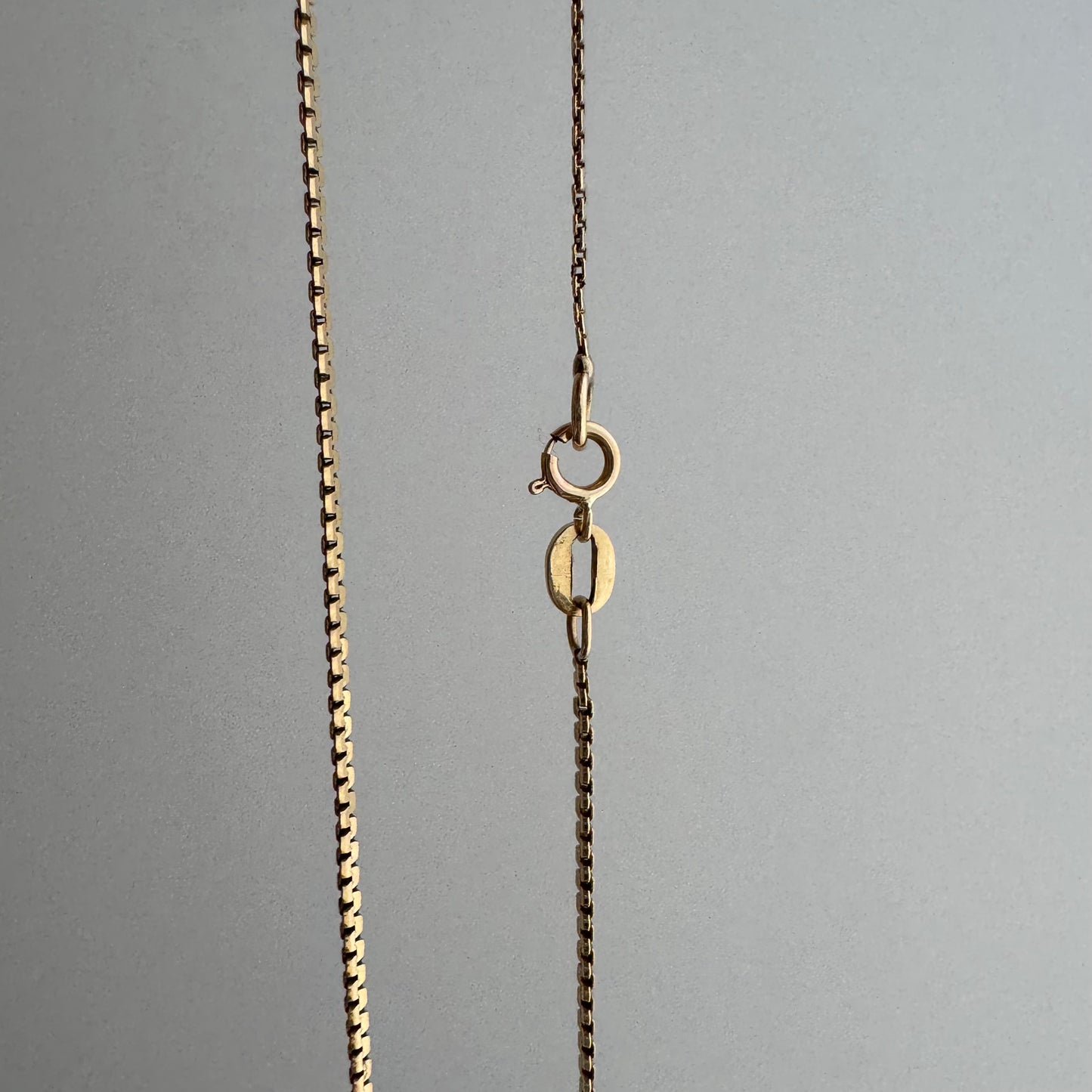 V I N T A G E // zip it up / 14k yellow gold flat zipper link chain  / 17", 2.9g
