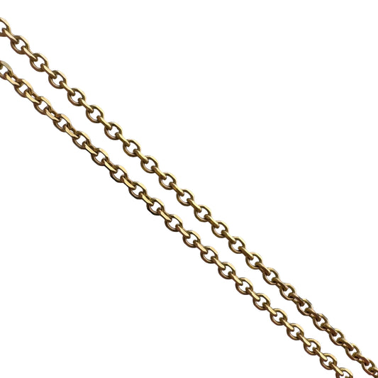 V I N T A G E // classic cable / 10k yellow gold 1.1mm dainty cable link chain / 18", 1.4g