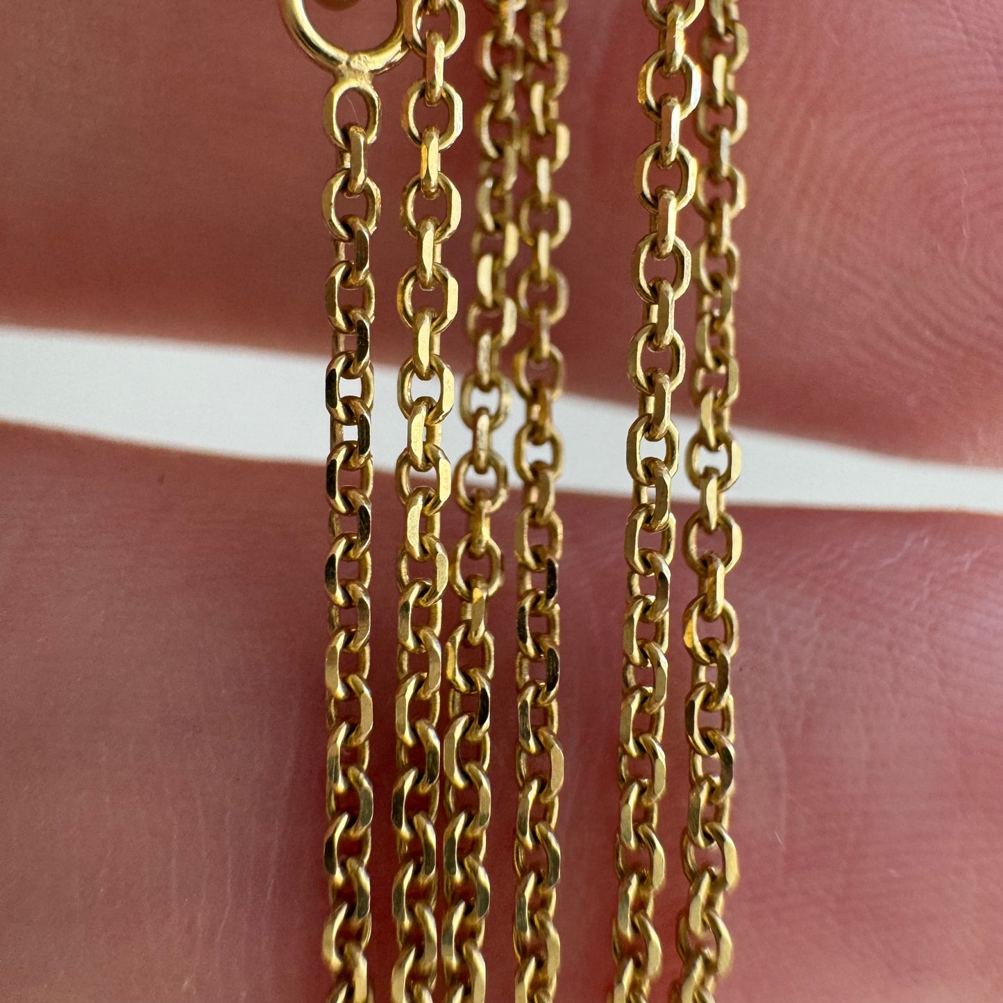 V I N T A G E // classic cable / 10k yellow gold 1.1mm dainty cable link chain / 18", 1.4g