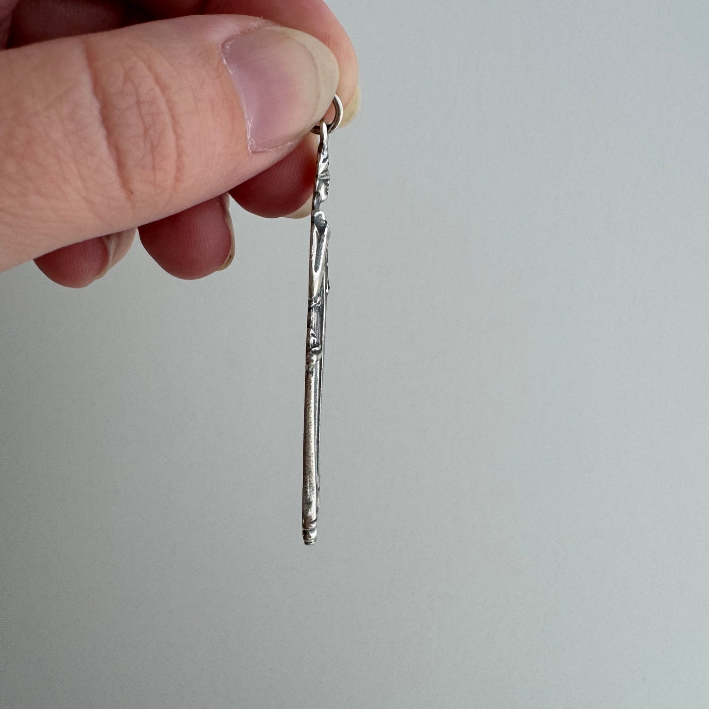 V I N T A G E // Justitia / sterling silver justice goddess with scales / a pendant