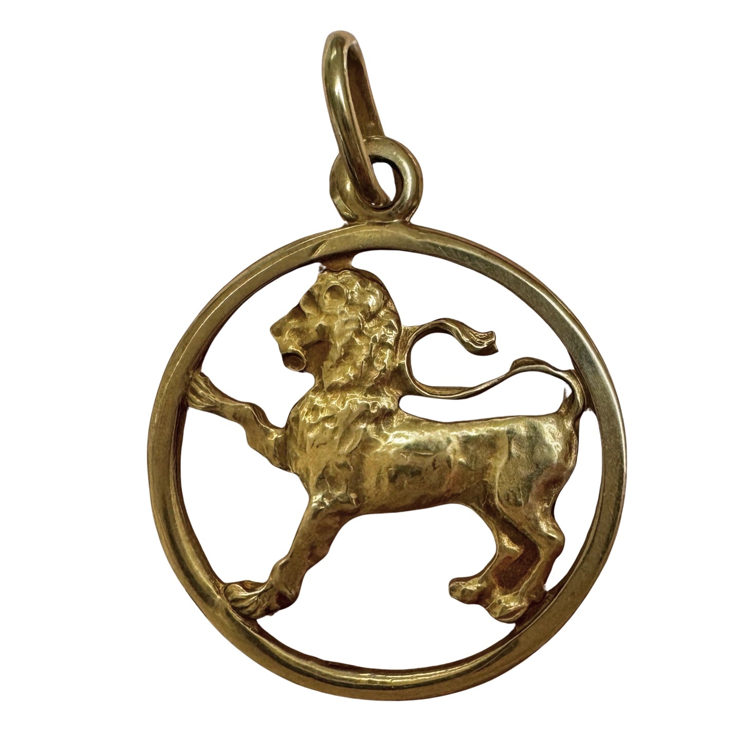 V I N T A G E // framed fierceness / 9k leo lion zodiac / a pendant