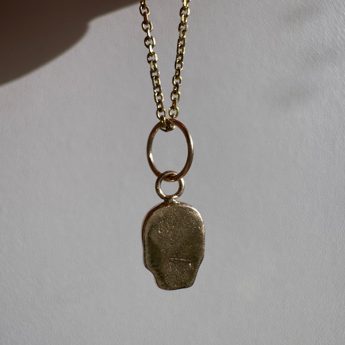 N E W // memento mori grin / 14k yellow gold skull with diamond eyes / a pendant