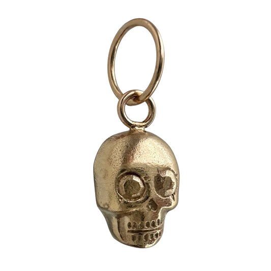 N E W // memento mori grin / 14k yellow gold skull / a pendant