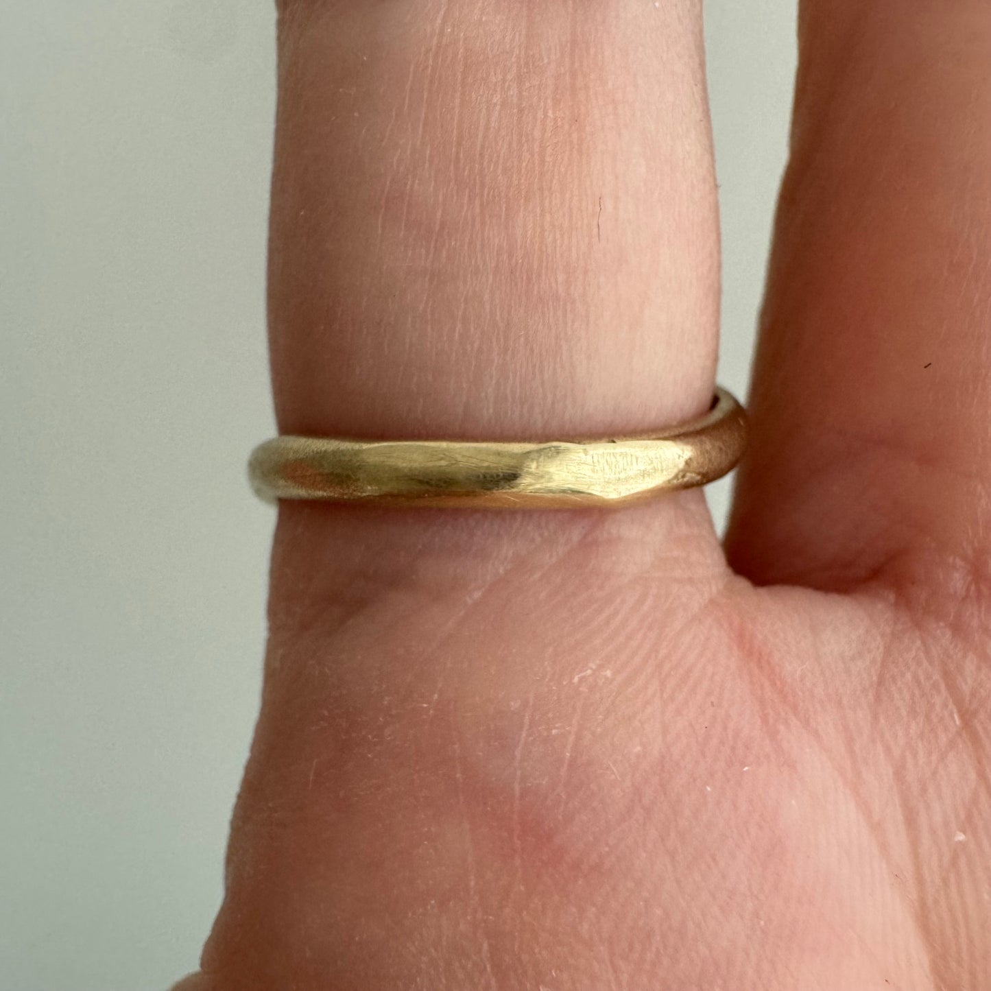 N E W // seeing double / 14k yellow gold double headed snake stacking band