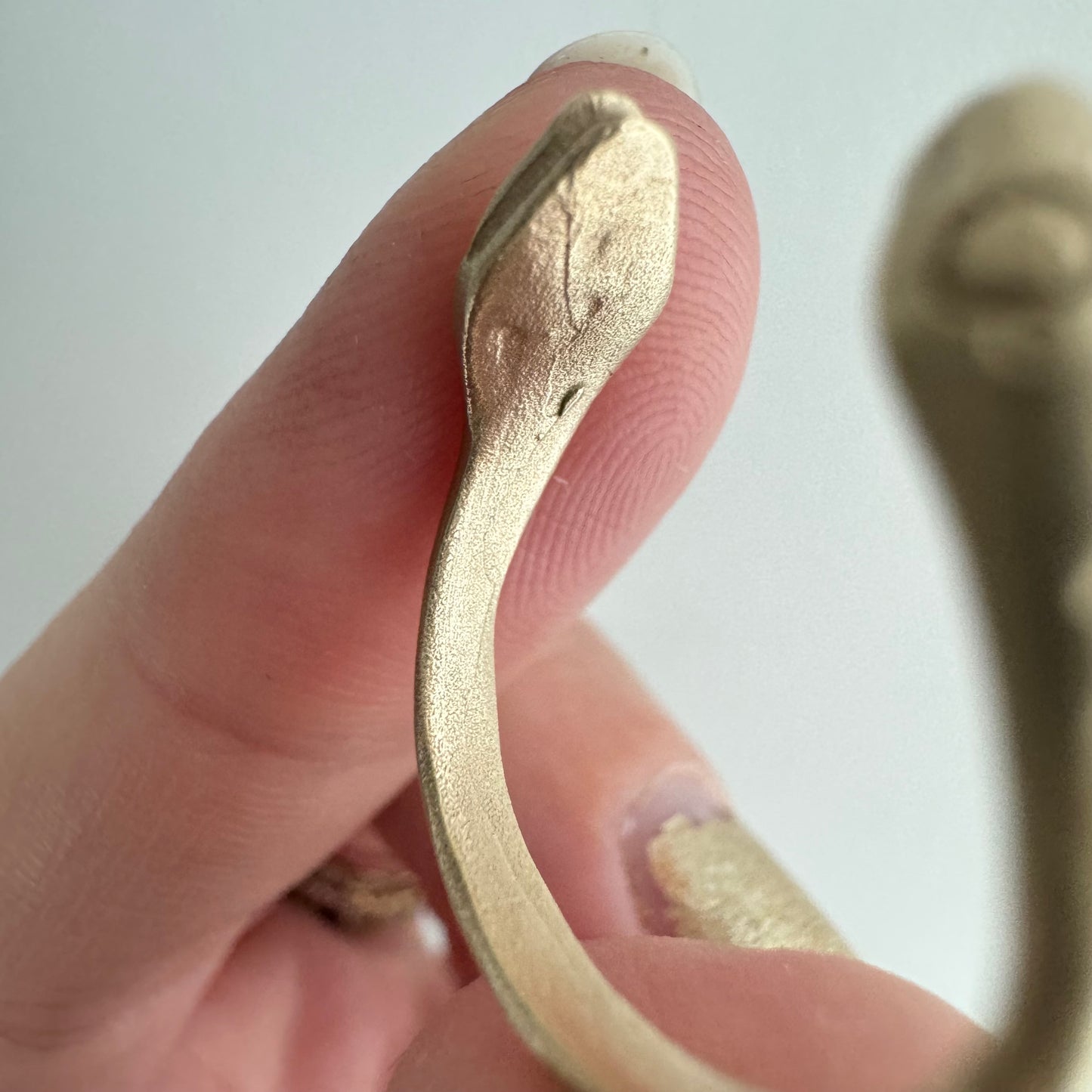 N E W // seeing double / 14k yellow gold double headed snake stacking band