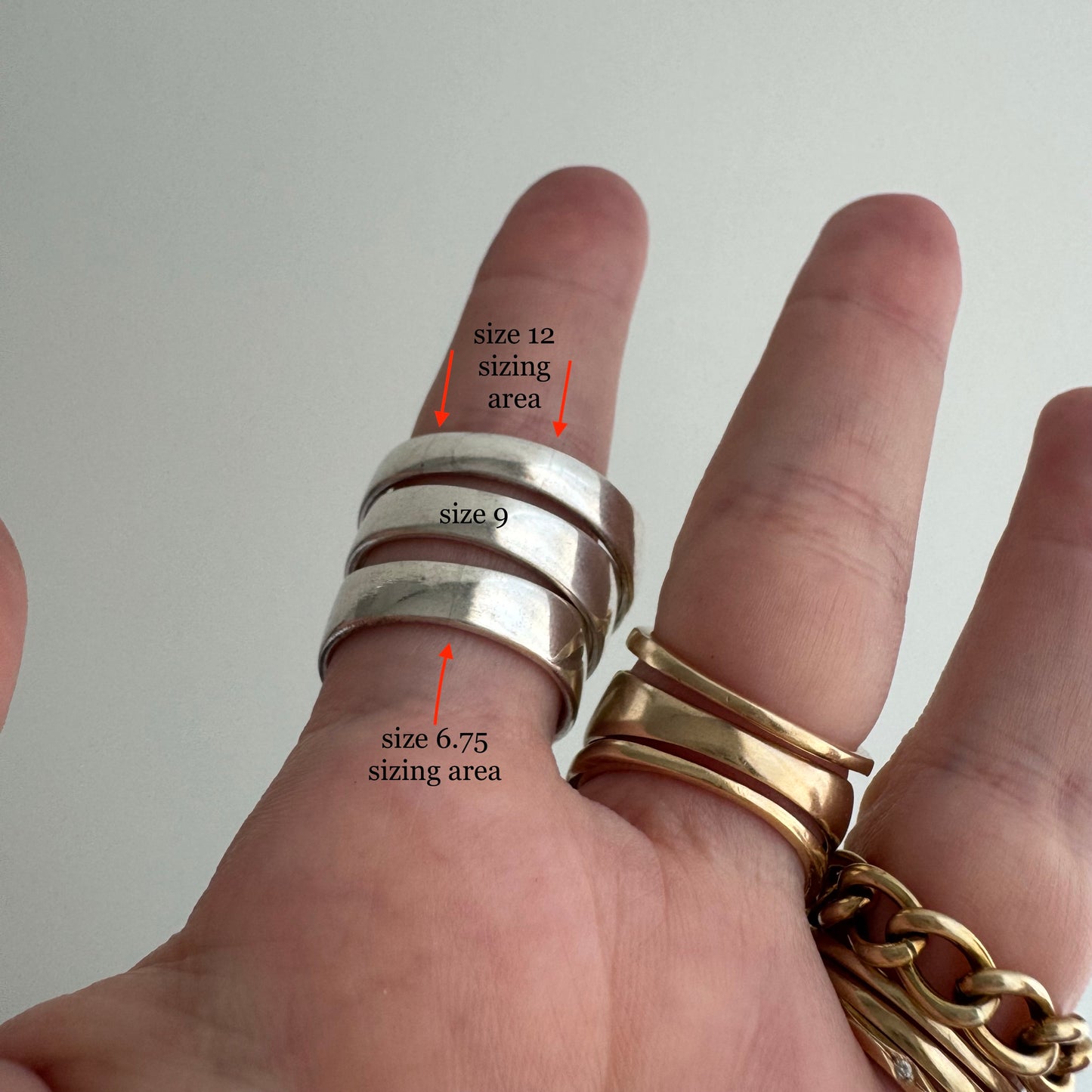 E S T A T E // new old stock bands / sterling silver alien trilogy tapered wide bands