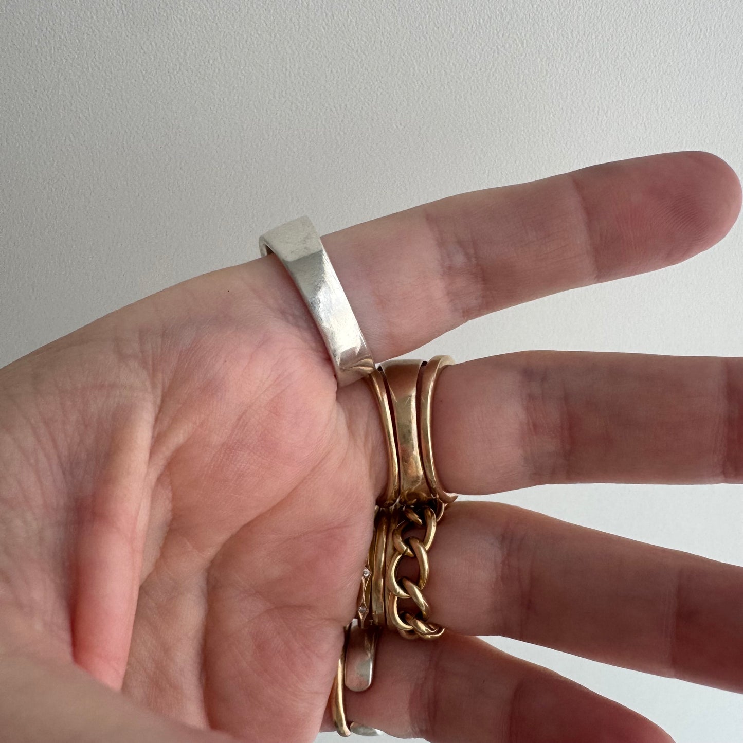 E S T A T E // new old stock bands / sterling silver alien trilogy tapered wide bands