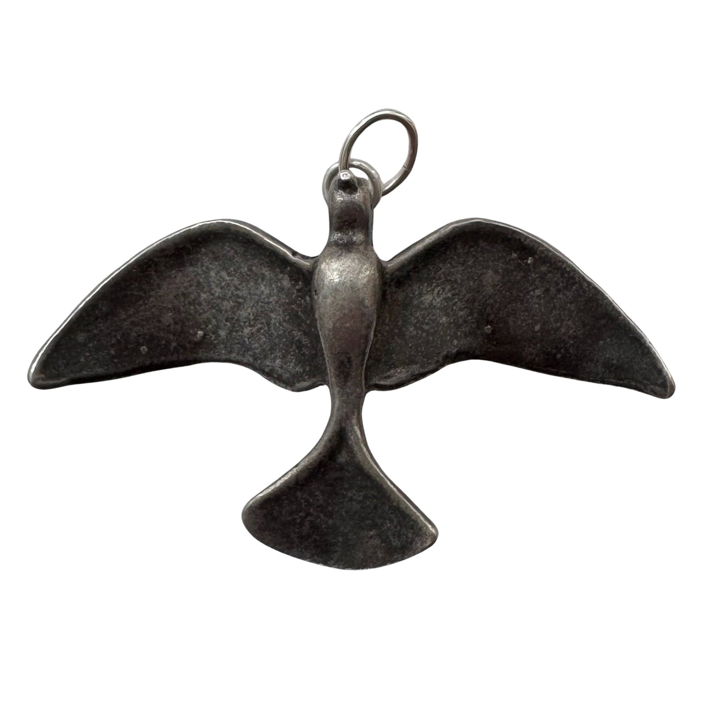 V I N T A G E // wing span / sterling silver fetish style bird / a large pendant