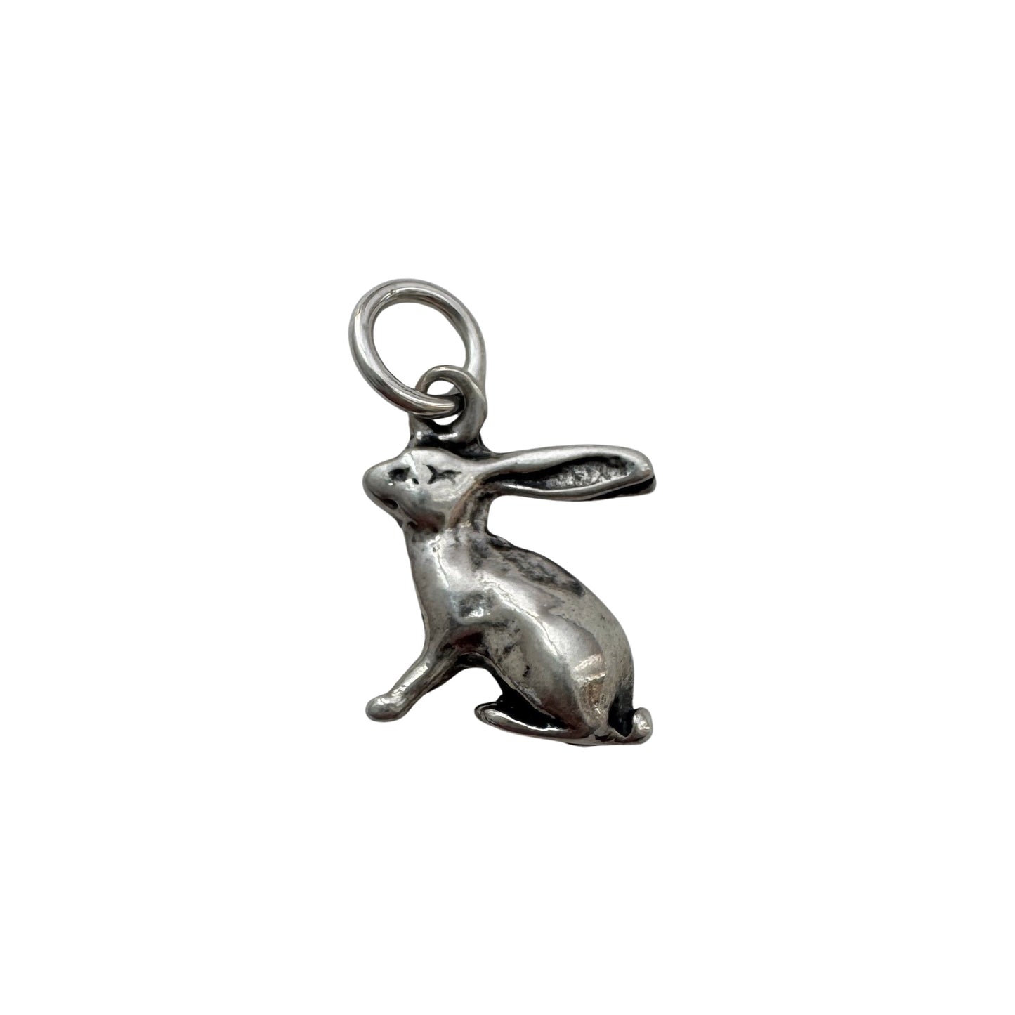 V I N T A G E // lucky rabbit / sterling silver adorable 3d bunny / a pendant