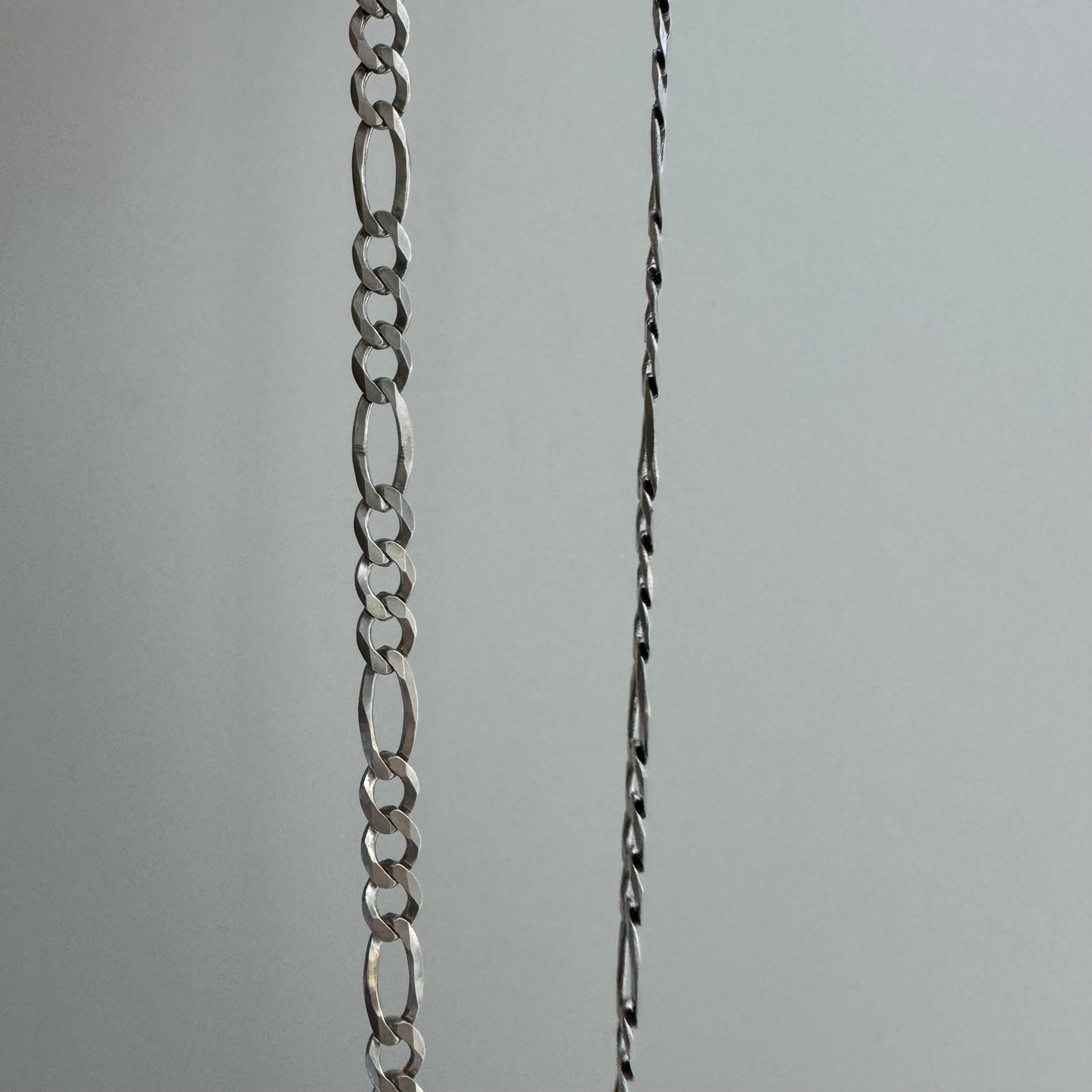 reimagined V I N T A G E // handcuff clasp / re-worked sterling silver figaro chain necklace / 23.75", 26.1g