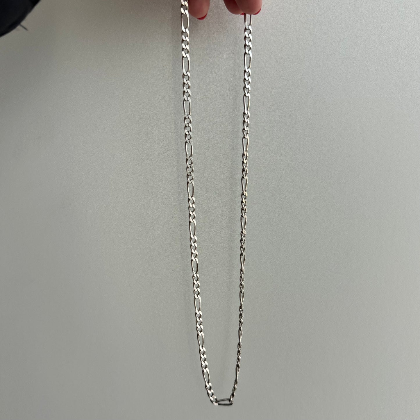 V I N T A G E // versatile figaro / sterling silver figaro pendant chain / 20", 16.2g