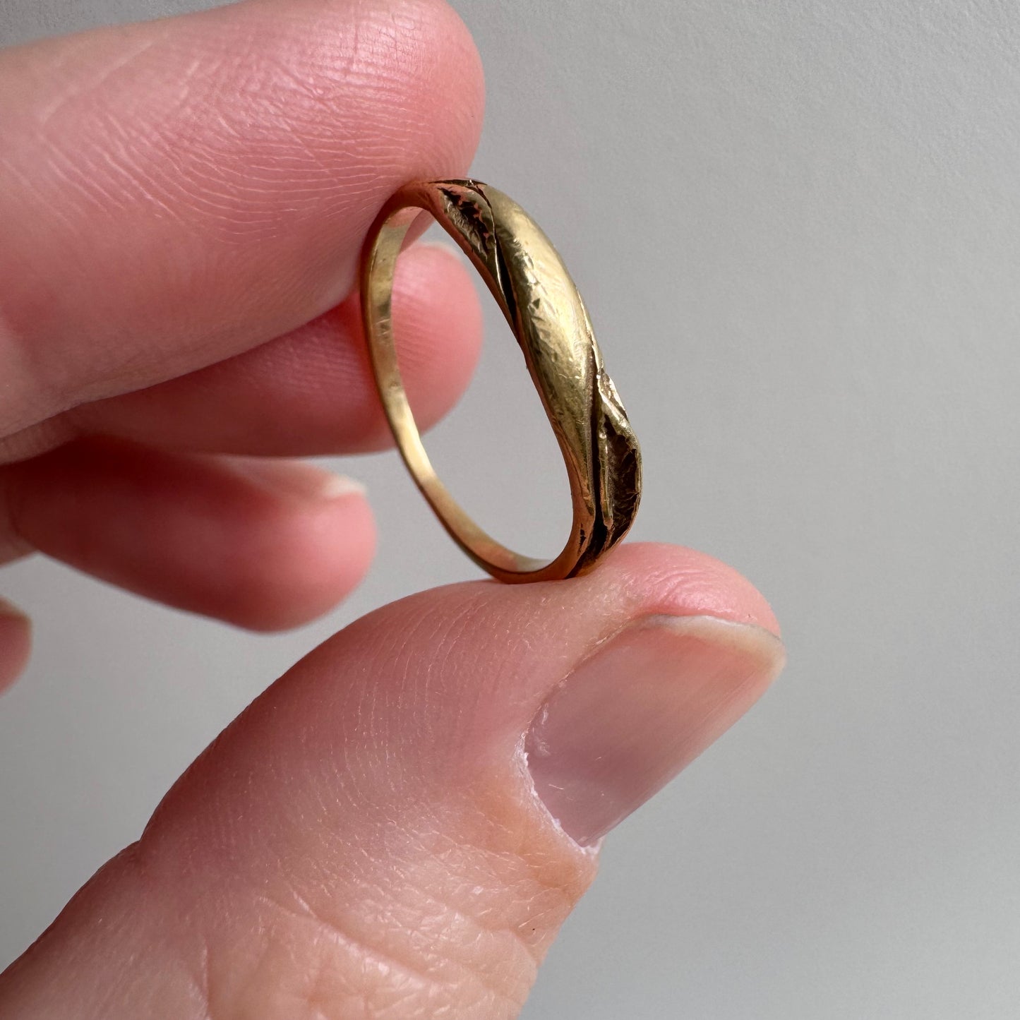 V I N T A G E // blooming love / 14k art nouveau inspired floral wedding set / size 5.25