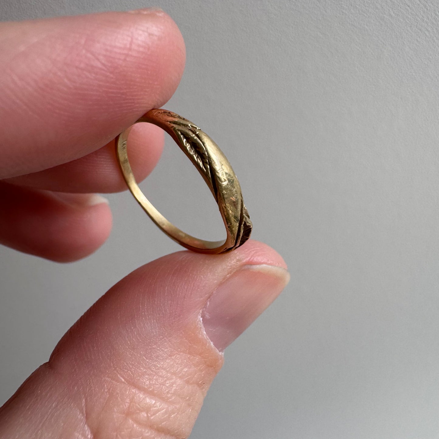 V I N T A G E // blooming love / 14k art nouveau inspired floral wedding set / size 5.25