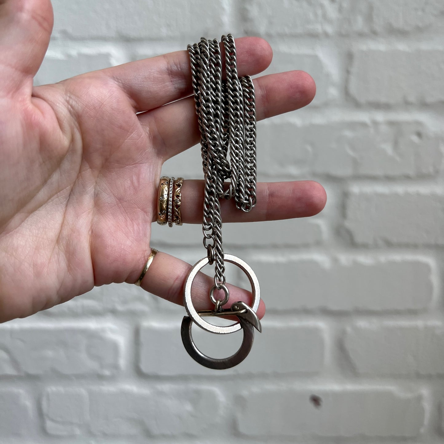 V I N T A G E // all connected / sterling silver double curb link chain with large connectors