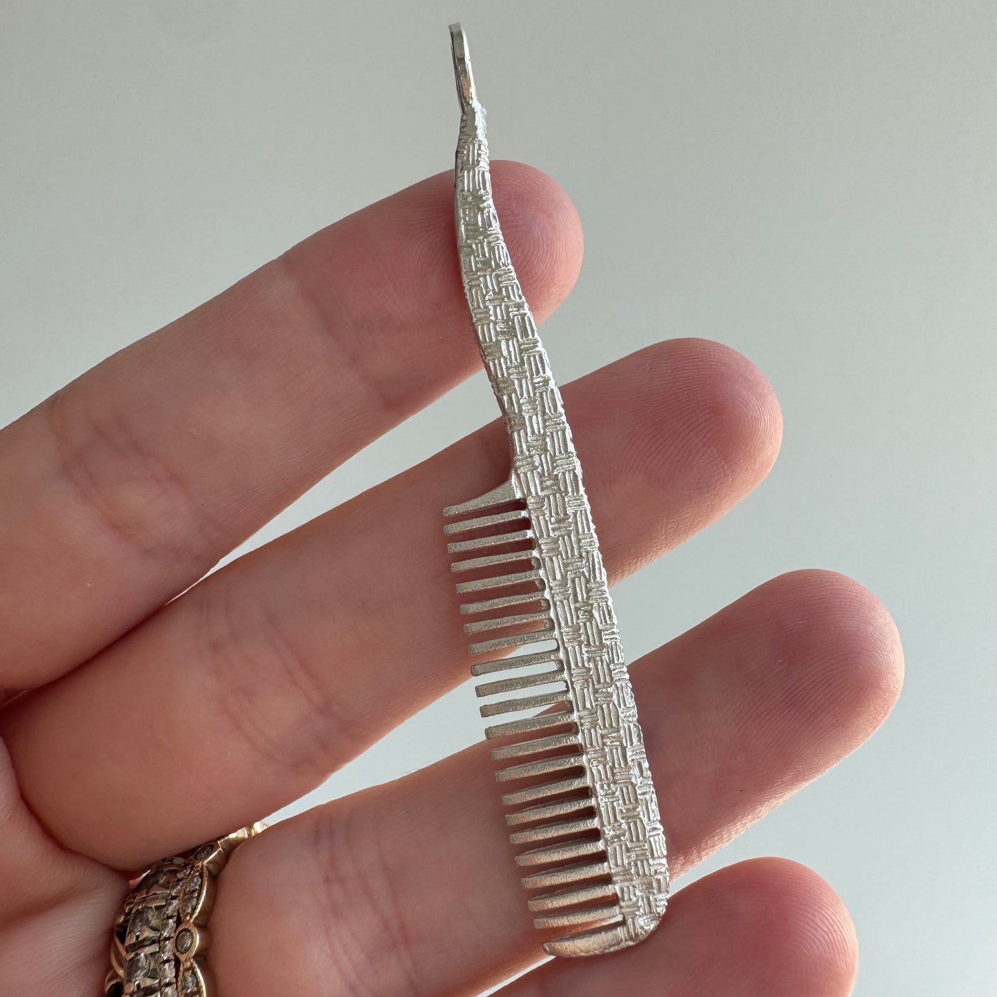 N E W // comb it out / sterling silver miniature functional comb / a pendant