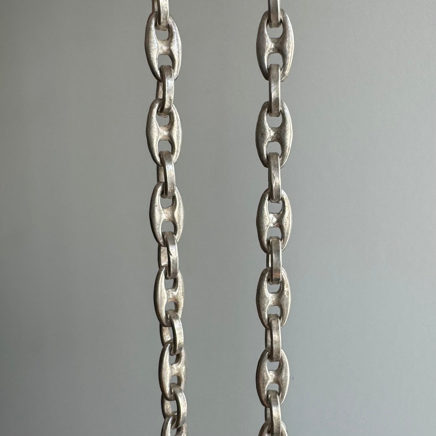 V I N T A G E // mariner cable / sterling silver gucci style mariner and cable link chain / 30.25", 26g