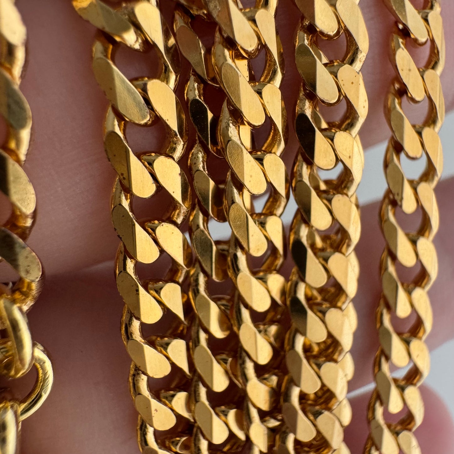 reimagined V I N T A G E // modern day watch chain / re-worked gold over sterling silver one-to-one figaro chain / 23.75", 21.6g