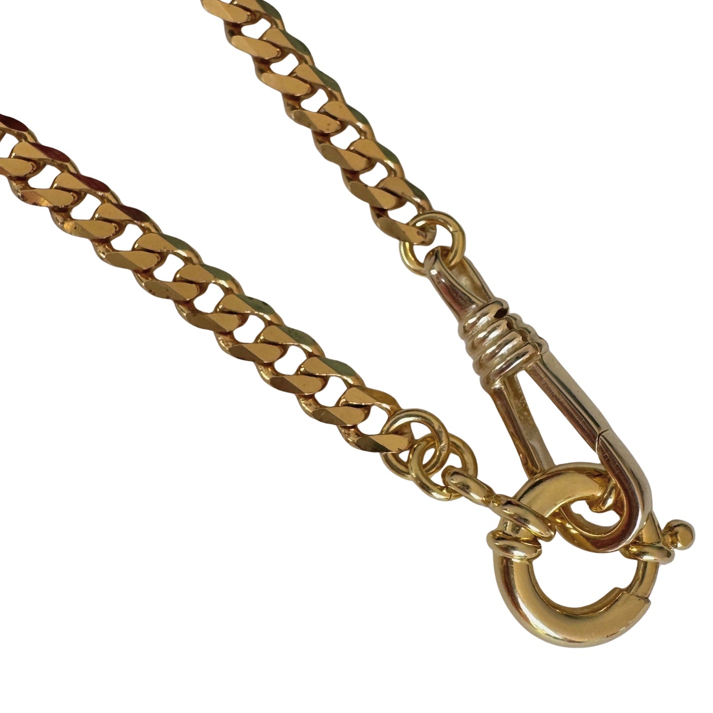 reimagined V I N T A G E // modern day watch chain / re-worked gold over sterling silver one-to-one figaro chain / 23.75", 21.6g