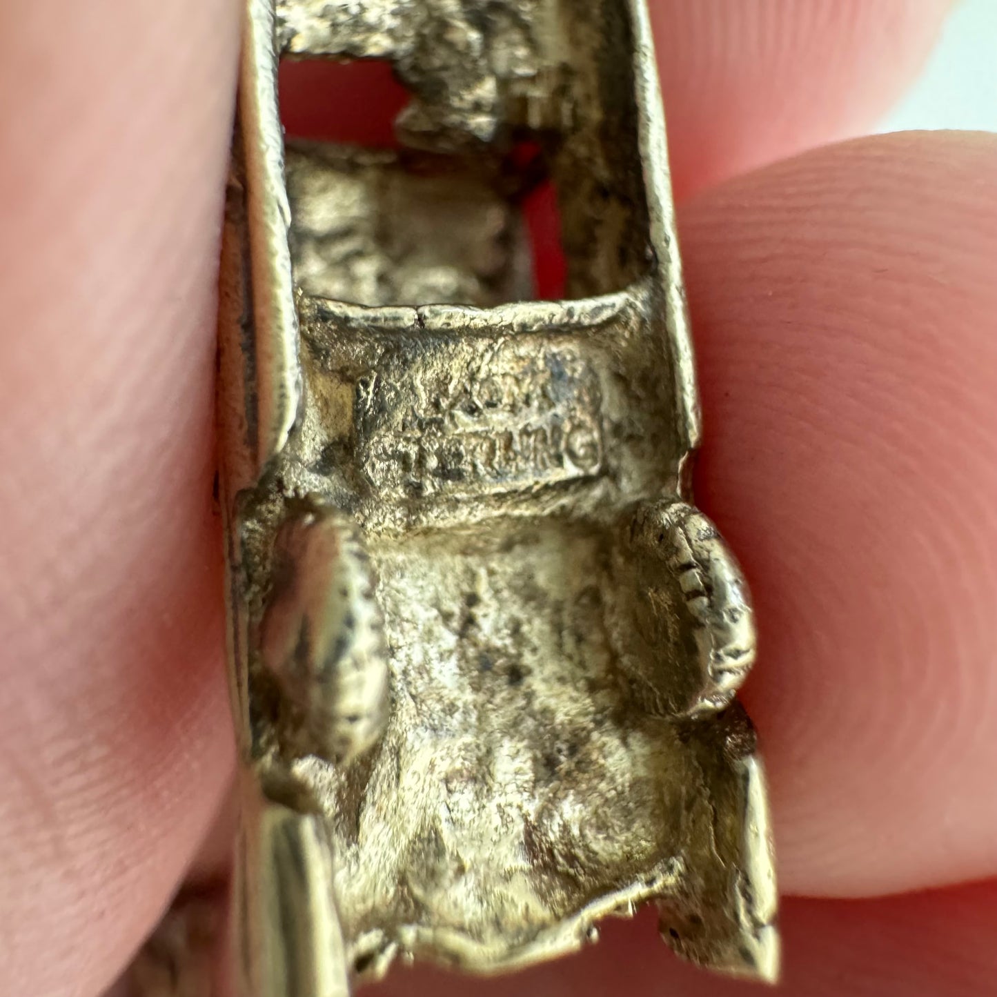 V I N T A G E // sweet ride / gold over sterling silver car / a pendant