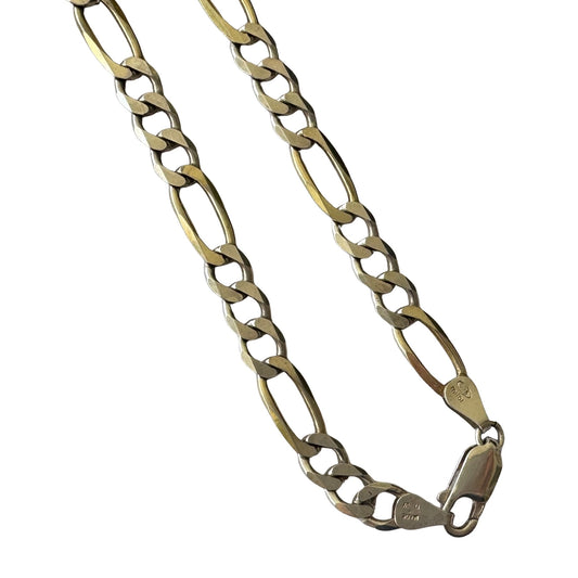 P R E - L O V E D // duality / sterling silver two tone statement figaro chain / ~20", 21.2g