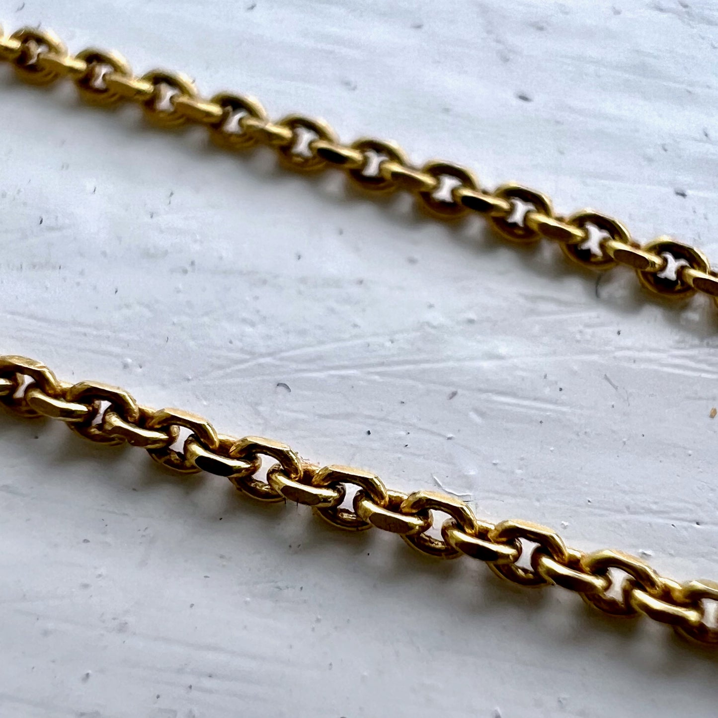 V I N T A G E // daintiest cable / 14k yellow gold chain / 20"