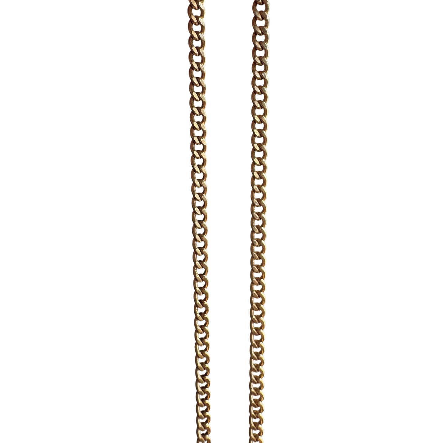 V I N T A G E // perfect curb / 14k yellow gold flat curb chain / 24", 4.3g