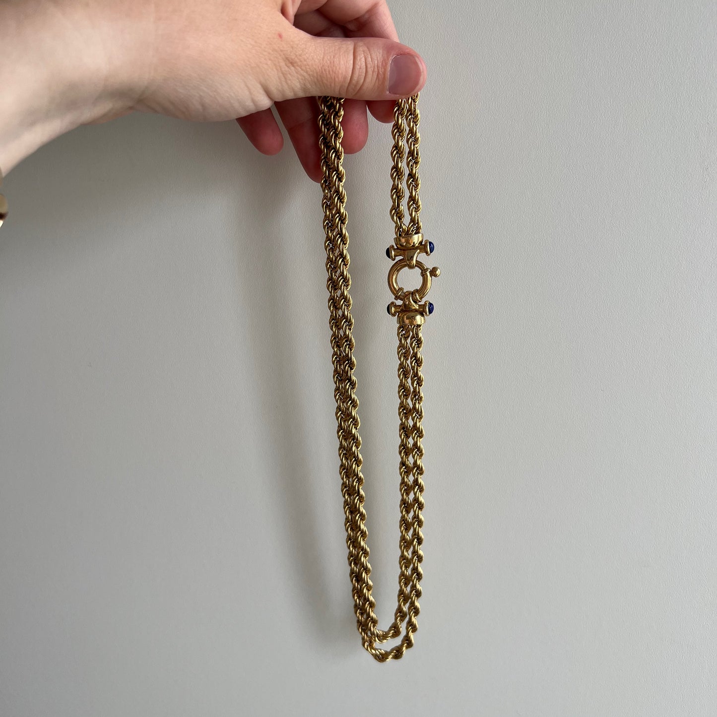 V I N T A G E // tricks of the eye / Italian double rope chain / gold vermeil over sterling necklace / 18"