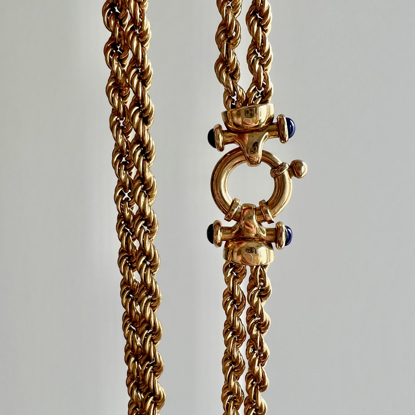 V I N T A G E // tricks of the eye / Italian double rope chain / gold vermeil over sterling necklace / 18"