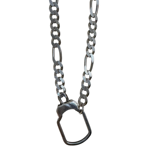 reimagined V I N T A G E // connected possibilities / sterling silver heavy figaro chain with connector clasp / 21", 53.2g