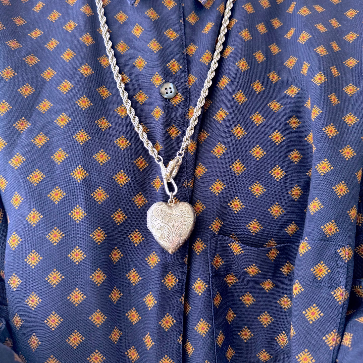 reimagined V I N T A G E // modern day watch chain / re-worked sterling silver chunky rope chain necklace / almost 26", 46.8g