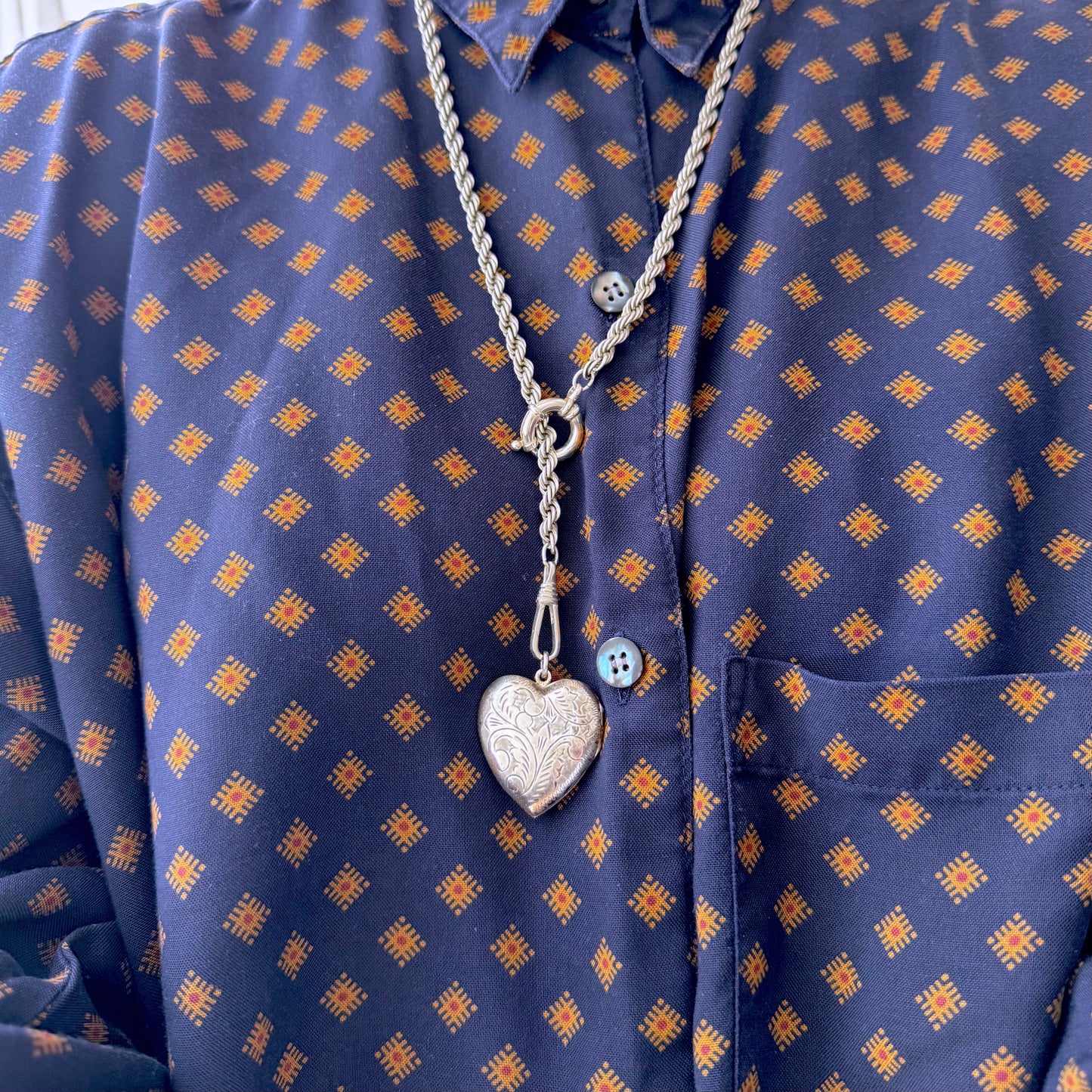 reimagined V I N T A G E // modern day watch chain / re-worked sterling silver chunky rope chain necklace / almost 26", 46.8g