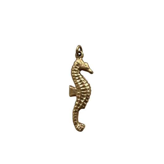 V I N T A G E // Mr Mom / 14k yellow gold sea horse charm or pendant